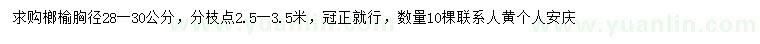 求購(gòu)胸徑28-30公分榔榆