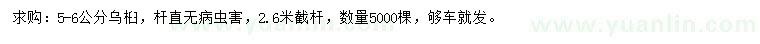 求購(gòu)5-6公分烏桕
