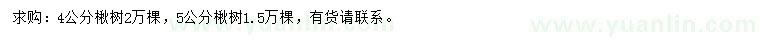 求購(gòu)4、5公分楸樹