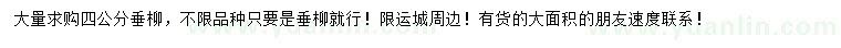 求購4公分垂柳
