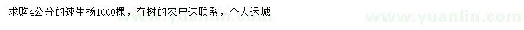 求購4公分速生楊