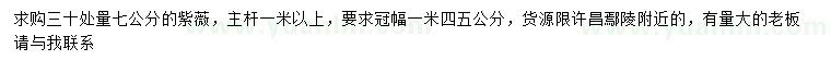 求購30量7公分紫薇