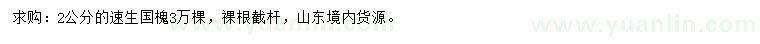 求購(gòu)2公分速生國(guó)槐