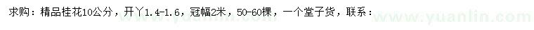 求購(gòu)10公分桂花