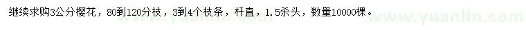 求購3公分櫻花