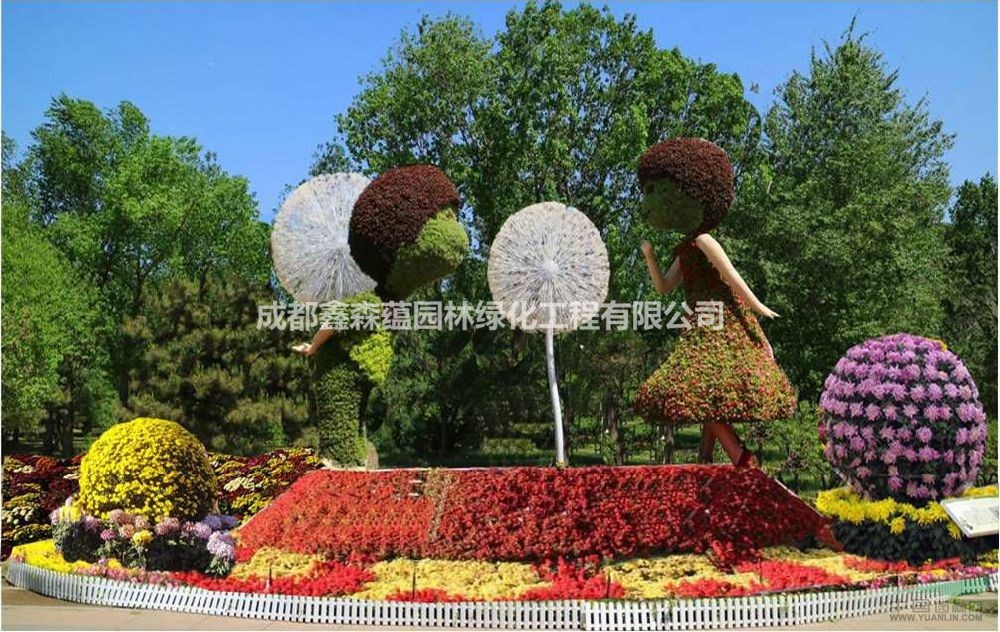 草花造型 植物綠雕 植物造型 五色草造型 成都真植物綠雕