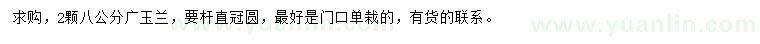 求購(gòu)8公分廣玉蘭
