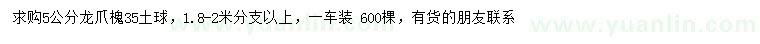 求購5公分龍爪槐