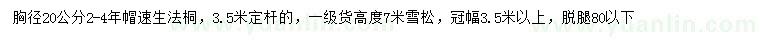求購(gòu)胸徑20公分法桐
