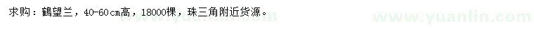 求購高40-60公分鶴望蘭
