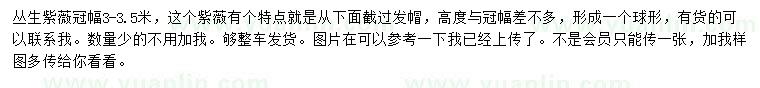 求購(gòu)冠幅3-3.5米叢生紫薇