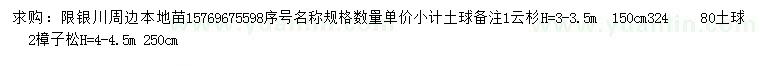 求購常青樹、喬木一批,西北苗木網(wǎng)苗木求購信息欄目,苗木求購