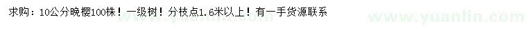 求購10公分晚櫻