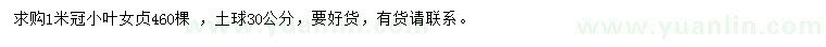 求購冠幅1米小葉女貞