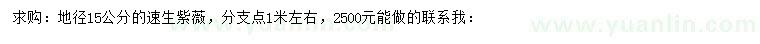 求購地徑15公分速生紫薇