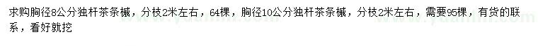 求購胸徑8、10公分茶條槭