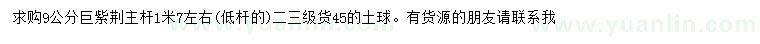 求購9公分巨紫荊