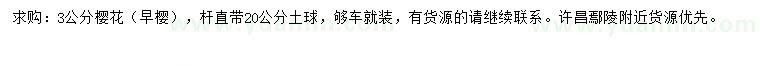 求購3公分早櫻