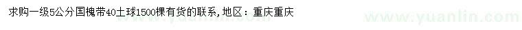 求購(gòu)5公分國(guó)槐