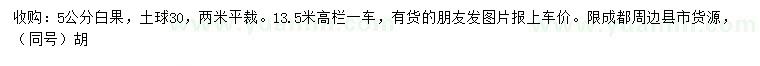 求購5公分白果