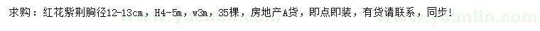 求購(gòu)胸徑12-13公分紅花紫荊