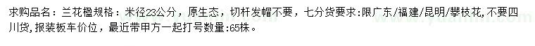 求購米徑23公分蘭花楹