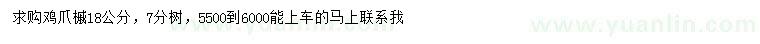 求購18公分雞爪槭