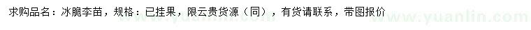 求購冰脆李