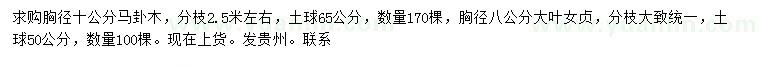 求購(gòu)胸徑10公分馬褂木、胸徑8公分大葉女貞