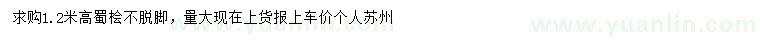 求購高1.2米蜀檜