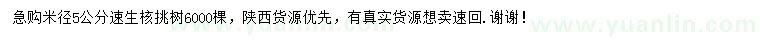 求購米徑5公分速生核挑樹