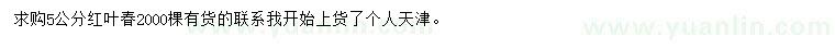 求購(gòu)5公分紅葉春