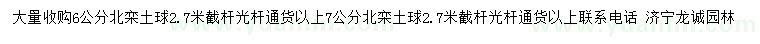 求購6、7公分北欒