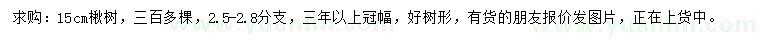求購15公分楸樹