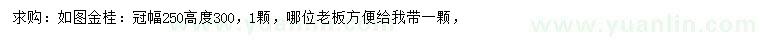 求購冠幅250公分金桂