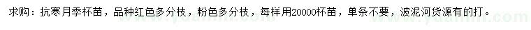 求購抗寒月季