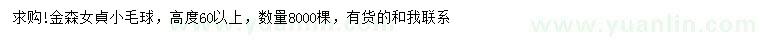 求購(gòu)高60公分以上金森女貞球