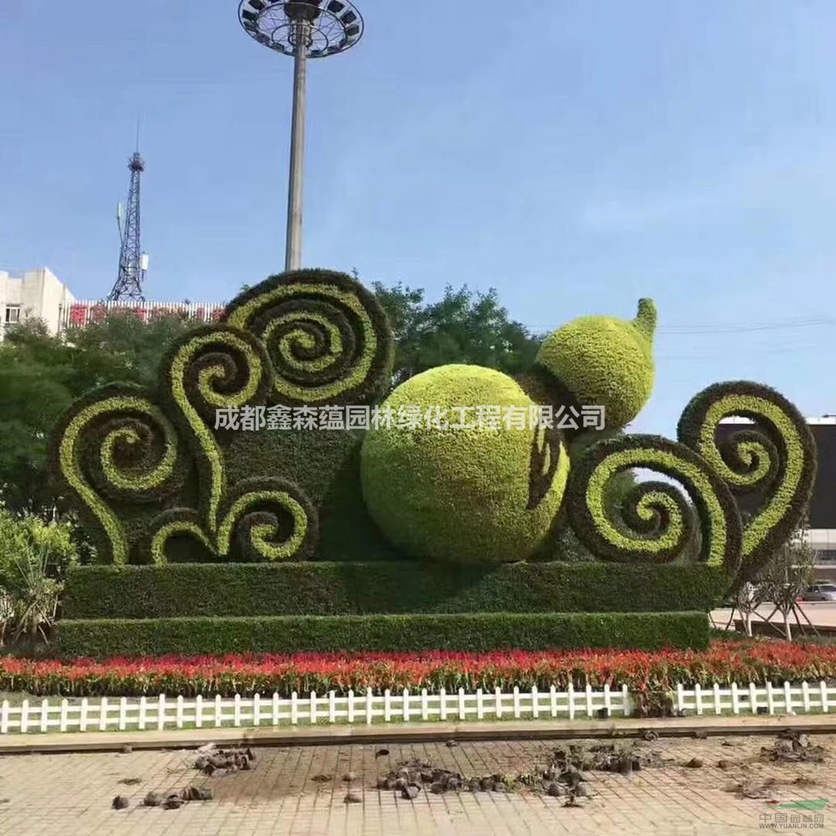 四川真植物造型 成都真植物動物綠雕 真植物綠雕定制