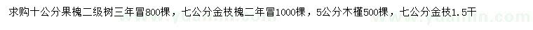 求購(gòu)國(guó)槐、金枝槐、木槿