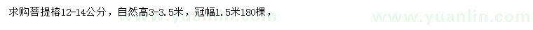 求購12-14公分菩提榕