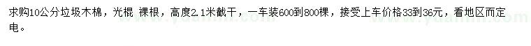 求購(gòu)10公分木棉