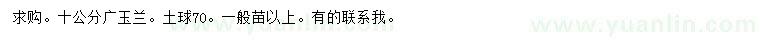 求購10公分廣玉蘭
