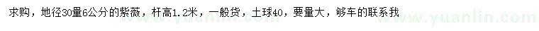 求購地徑30量6公分紫薇