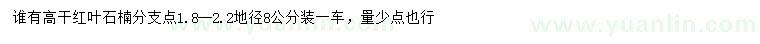 求購地徑8公分高桿紅葉石楠
