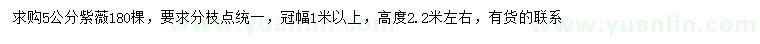 求購5公分紫薇