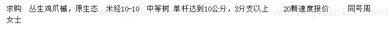 求購米徑10公分叢生雞爪槭