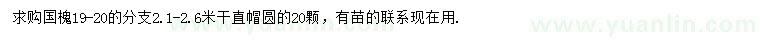 求購19-20公分國槐