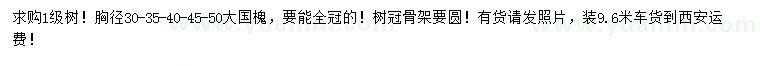 求購(gòu)胸徑30、35、40、45、50國(guó)槐
