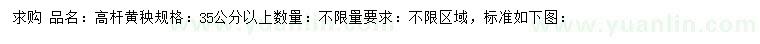 求購35公分以上高桿黃秧