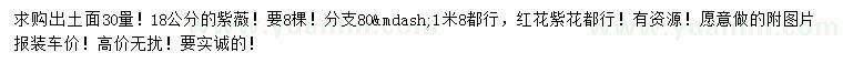 求購30量18公分紫薇
